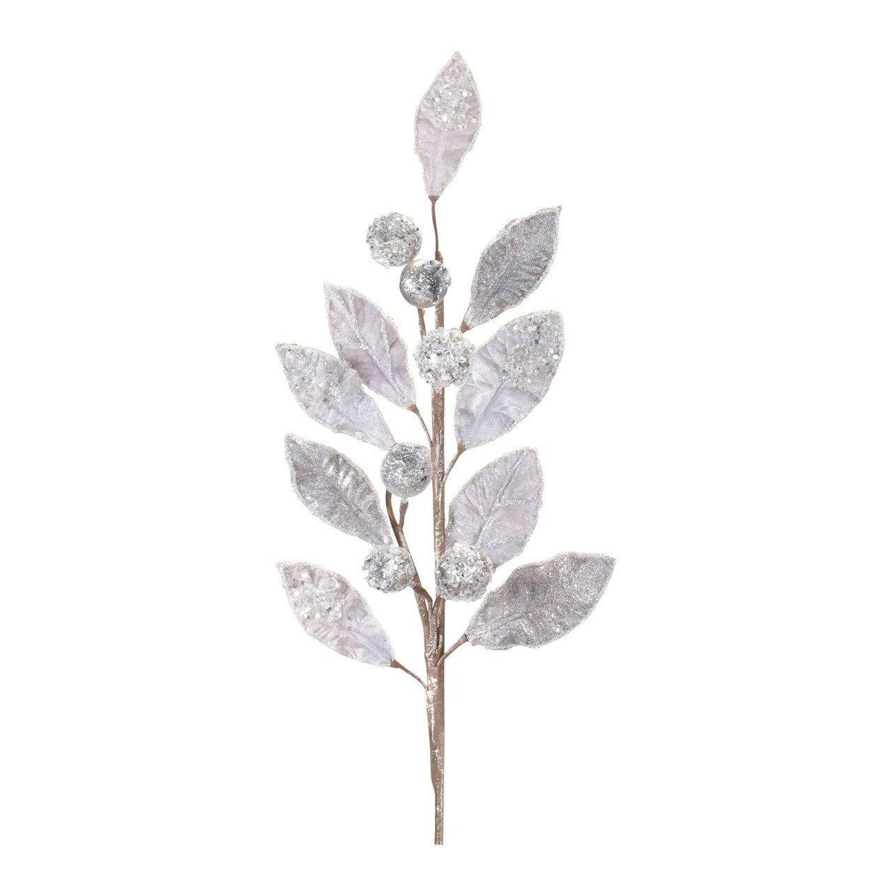 Melrose Frosted Pod and Leaf Artificial Christmas Sprays - 29" - Set of 2